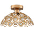 Gold Semi Flush Mount Ceiling Light Crystal Ceiling Hallway Light Fixtures