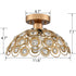 Gold Semi Flush Mount Ceiling Light Crystal Ceiling Hallway Light Fixtures