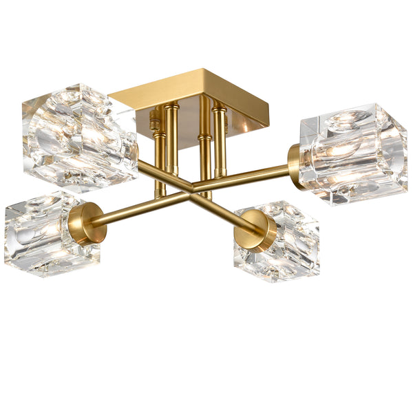 Gold Sputnik Ceiling Light Chandeliers Ceiling Light Fixture 4-Light