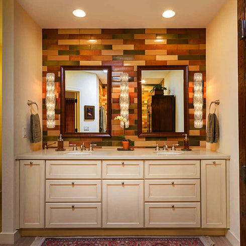 Gold Wall Sconce Modern 6-Light Crystal Light Bathroom Wall Lighting