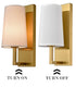 Gold Wall Sconce Sets of 2 Modern Beige Fabric Shade Wall Lamps