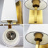 Gold Wall Sconce Sets of 2 Modern Beige Fabric Shade Wall Lamps