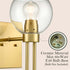 Gold Wall Sconce with Glass Shade Globe Wall Light Fixtures