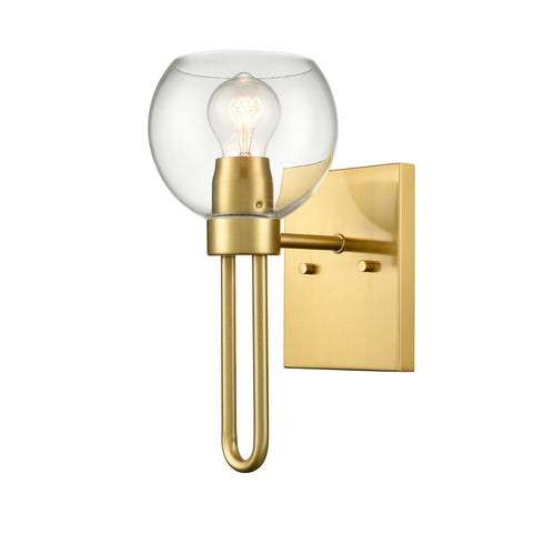 Gold Wall Sconce with Glass Shade Globe Wall Light Fixtures