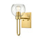Gold Wall Sconce with Glass Shade Globe Wall Light Fixtures