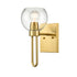 Gold Wall Sconce with Glass Shade Globe Wall Light Fixtures