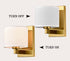 Gold Wall Sconces Set of Two Fabric Shade Wall Lamps for Bedroom
