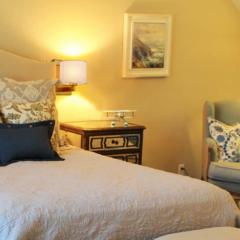 Gold Wall Sconces Set of Two Fabric Shade Wall Lamps for Bedroom