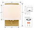 Gold Wall Sconces Set of Two Fabric Shade Wall Lamps for Bedroom