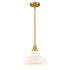 Modern Gold Pendant Light Fixture Kitchen Island with Dome Opal Glass