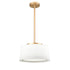 Modern Pendant Light Fabric Drum Shade LED