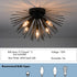 Indsutrial Sputnik Flush Mount Ceiling Light Black Light Fixture
