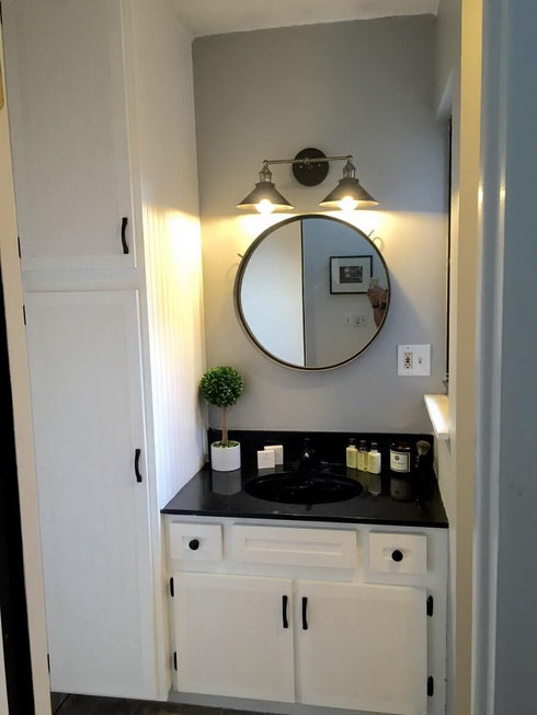 Industrial Antique Bronze Wall Sconce 2-Light Metal Fixture