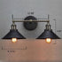 Industrial Antique Bronze Wall Sconce 2-Light Metal Fixture