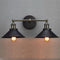 Industrial Antique Bronze Wall Sconce 2-Light Metal Fixture