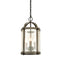 Gubbio Industrial Black Cage Pendant Lighting with mini Glass Cylinder Shade