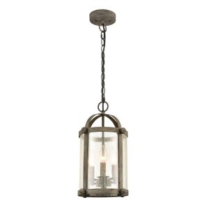 Gubbio Industrial Black Cage Pendant Lighting with mini Glass Cylinder Shade