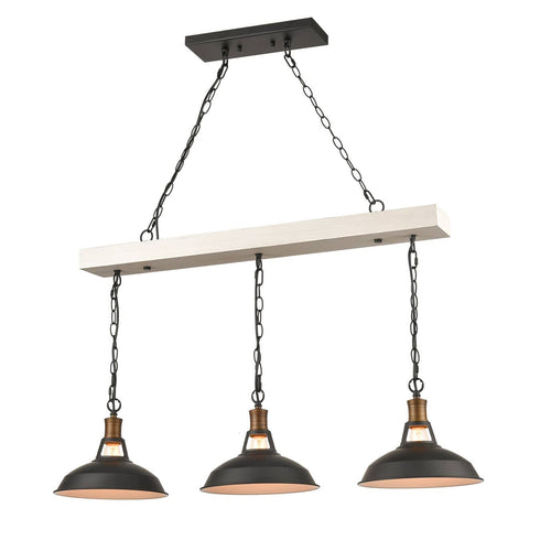 Talamone Industrial Adjustable Black Kitchen Island Lighting 3 Light Barn Shape Pendant Lights