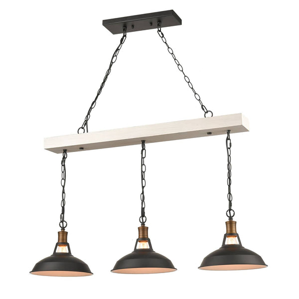 Talamone Industrial Adjustable Black Kitchen Island Lighting 3 Light Barn Shape Pendant Lights