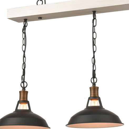 Talamone Industrial Adjustable Black Kitchen Island Lighting 3 Light Barn Shape Pendant Lights