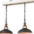 Talamone Industrial Adjustable Black Kitchen Island Lighting 3 Light Barn Shape Pendant Lights