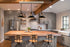 Talamone Industrial Adjustable Black Kitchen Island Lighting 3 Light Barn Shape Pendant Lights