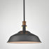 Industrial Black Barn Pendant Light Rod Adjustable Kitchen Lighting