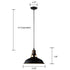 Valenza Industrial Black Barn Pendant Lighting Loft Light Fixture 3 Pack