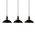 Valenza Industrial Black Barn Pendant Lighting Loft Light Fixture 3 Pack