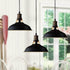 Valenza Industrial Black Barn Pendant Lighting Loft Light Fixture 3 Pack