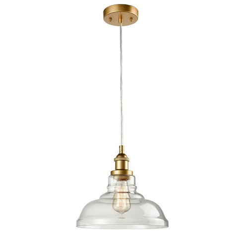 Industrial Brass Glass Pendant Lights Kitchen Island Pendant Lighting