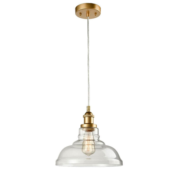 Industrial Brass Glass Pendant Lights Kitchen Island Pendant Lighting