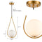 Industrial Brass Globe Glass Pendant Lights Art Decor Pendant Lighting