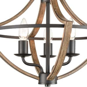 Industrial Ceiling Light Fixture Semi Flush Mount 3-Light