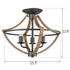 Industrial Ceiling Light Fixture Semi Flush Mount 3-Light
