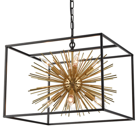 Industrial Chandelier 8-Light Cube Pendant Lights Modern Kitchen Island