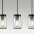 Oil Rubbed Bronze Industrial Glass Jar Kitchen Island Pendant Lighting