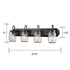 Industrial Glass Mason Jar Bathroom Wall Sconces Bronze 4-Light