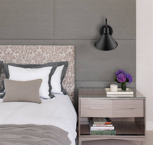 Industrial Gooseneck Wall Sconces Antique Black Barn Light Set of 2