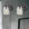 Ghemme Industrial Mason Jar Glass Plug in Wall Sconce Oil rubbed Bronze 2 Pack