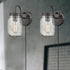 Ghemme Industrial Mason Jar Glass Plug in Wall Sconce Oil rubbed Bronze 2 Pack