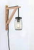 Industrial Mason Jar Plug-in Pendant Light Bronze Finish
