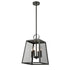 Industrial Matte Black Pendant Light Hanging Foyer Lantern Fixture