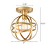 Industrial Metal Globe Flush Mount Kitchen Ceiling Lights Brass