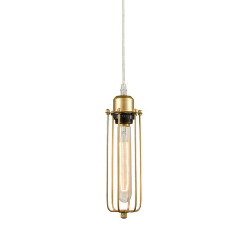 Industrial Mini Metal Cage Brass Pendant Lighting