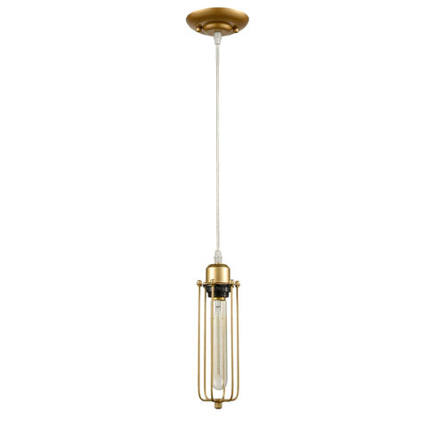 Industrial Mini Metal Cage Brass Pendant Lighting