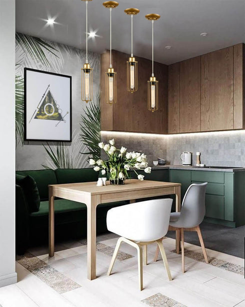 Industrial Mini Metal Cage Brass Pendant Lighting