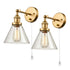 Padua Industrial Modern Brass Swing Arm Hardwired and Plug in Wall Sconces