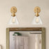 Padua Industrial Modern Brass Swing Arm Hardwired and Plug in Wall Sconces