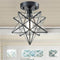 Industrial Moravian Star Ceiling Light with Clear Glass 12 Inches